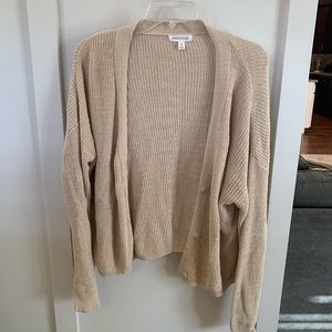 Women’s Prologue beige knit button front cardigan